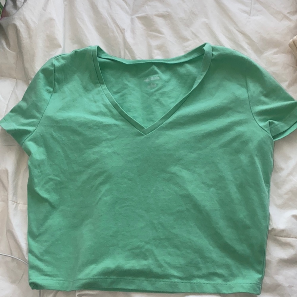 Light green crop top